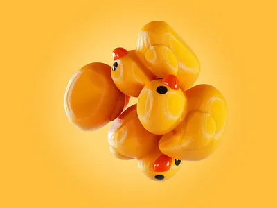 Pop duck motion 3d 3d animation bath blender duck kids modeling motion graphics pop popcorn rubber toy yellow