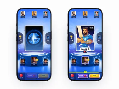 Cricket Game app branding cricket design fantasy game illustration logo mobile motion graphics ui ui design uiux ux