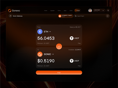 Crypto Bridge bridge bridge design bridge ui bridge ux coin swap crypto bridge crypto swap dapps cryptocurrency dapp swap page token swap web design web site web3