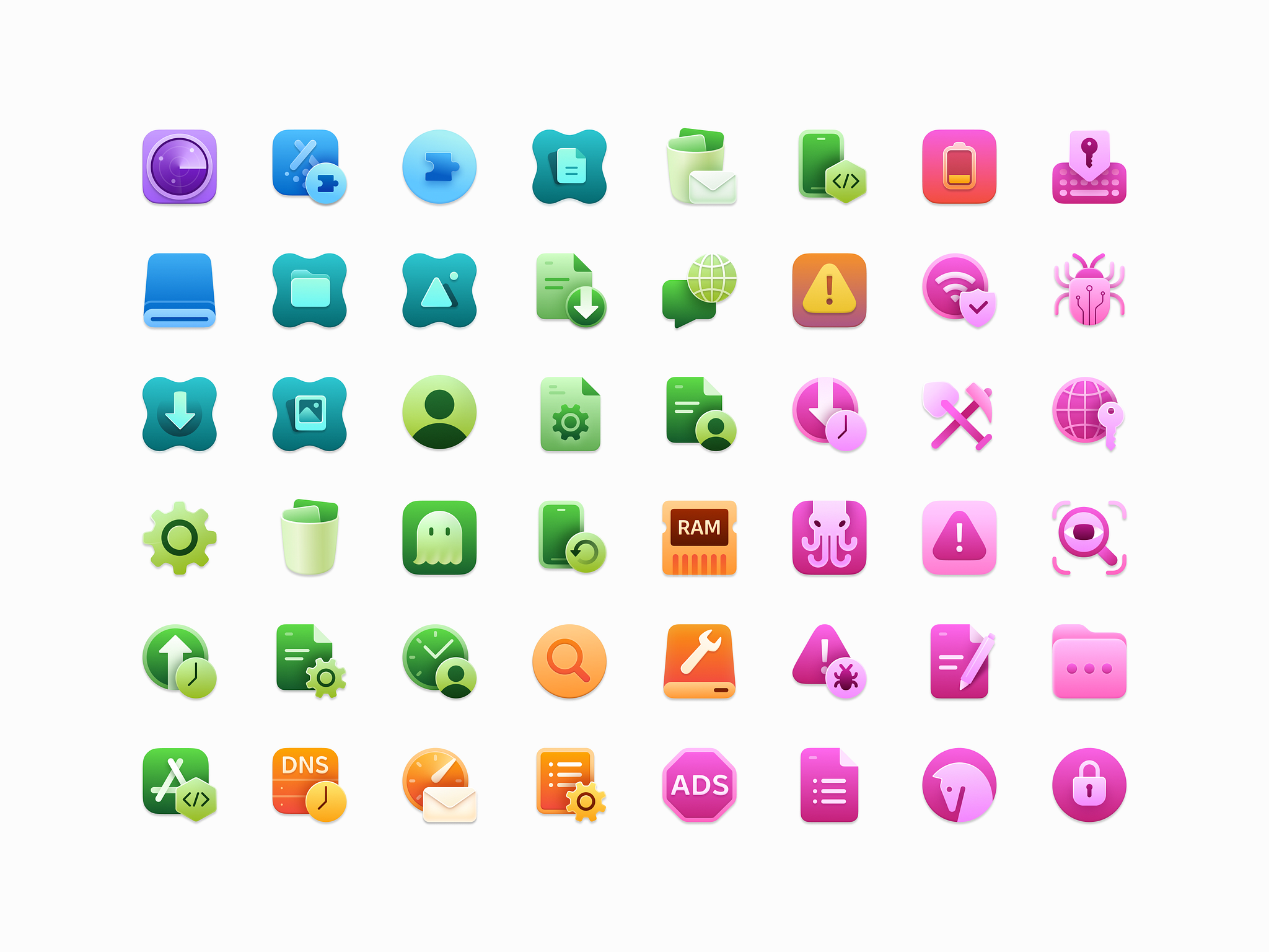 Submodule Icons for CleanMyMac App by Nata Nova on Dribbble