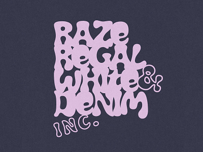 rrwdi band block denim energy gooey guitar live merch power print raze regal rock shred swag tour typography white