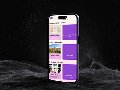 Prompt 91: Curated for You appdesign dailyui figma mobileui personalised