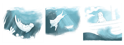 Skipper the Otter Sketches
