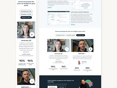 Testimonial Module CRO Variants case study ui conversion optimization filter module landing page split test testimonial design ui user proof