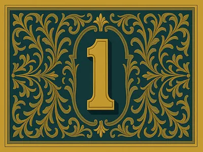 36 Days of Type - 1 1 36daysoftype 36daysoftype 1 adobe design distressed floral flourish illustration lettering logo one type typography victorian