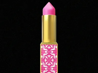 "Lipstick" Pink & Gold 3d 3d animation 3d art after effects animation c4d cinema4d colorful design illustration motion design motion graphics stylized