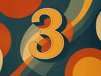 36 of Type - 3 3 36daysoftype 36daysoftype 3 3d adobe design geometric illustration letter lettering number retro three type typography vintage wave