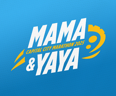 Mama & Yaya Marathon active branding capital city design exercise logo marathon race run running shoes sports washington