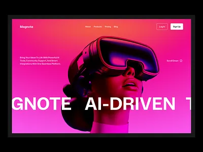 AI Driven Hero Section ai landing page design ai web design ai website design app arounda branding graphic design halo lab health landing page design motion graphics product design product designer tubik ui ui design ui designer ui ux design ui ux designer ux design
