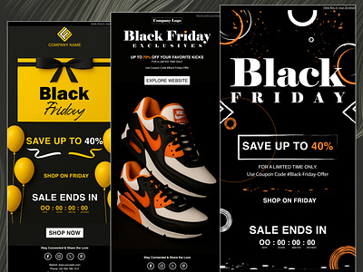 Black Friday Email Newsletter-Template Design black friday email design black friday newsletter branded email template custom email template ecommerce email template email campaign design email for black friday email marketing email template design high converting email holiday sales email html email design klaviyo email template mailchimp mailchimp newsletter mailchimp template mobile friendly email newsletter design promotional newsletter responsive email template