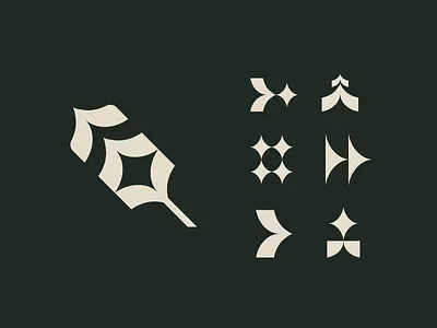 GW Agency Logos and Icons agency arrow brand branding design feather geometric graphic design green icon identtiy logo mark quill set star vector