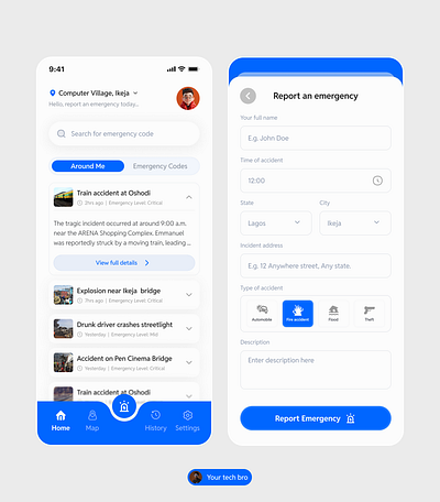 Emergency Report Mobile App clean emergency figma lagos mobile app report ui design uiux