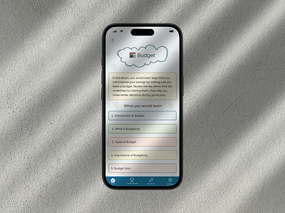 Content Lessons - Financial literacy mobile app edutech fintech learning product ui ux