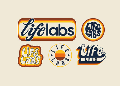 Graphics LIFE LABS. apparel badge branding design graphic design illustration lettering logo t shirt