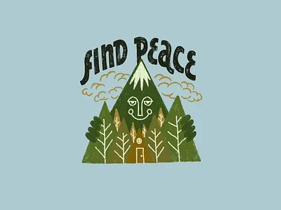 Find peace ✌️ apparel badge branding design graphic design illustration lettering logo t shirt