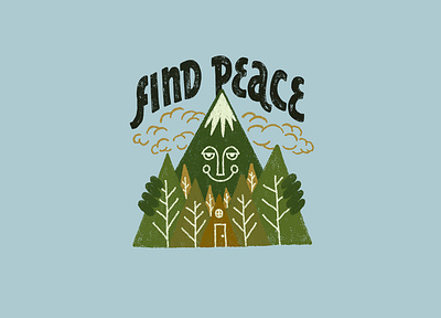 Find peace ✌️ apparel badge branding design graphic design illustration lettering logo t shirt