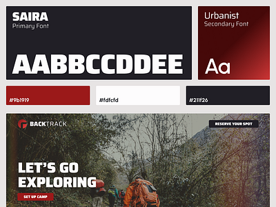 Outdoor Adventure Brand Exploration branding design font combination fonts graphic design landing logo outdoor style guide ui web design webdesign webflow website website style guide