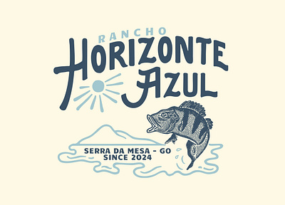 Horizonte Azul Ranch. apparel badge branding design graphic design illustration lettering logo t shirt