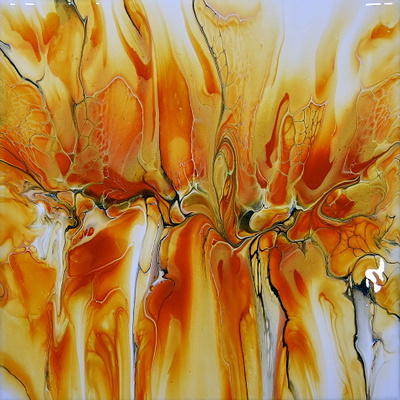 Owatrol Floetrol Surprise! Stunning Cell Reactions with Just 4 C acrylic acrylic paint art branding design illustration paintings pouring tutorial ui