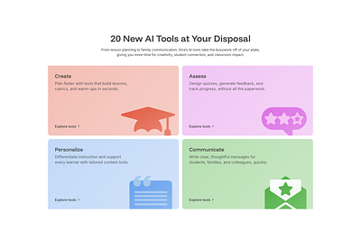 AI features section ✨ clean colorful features section web design