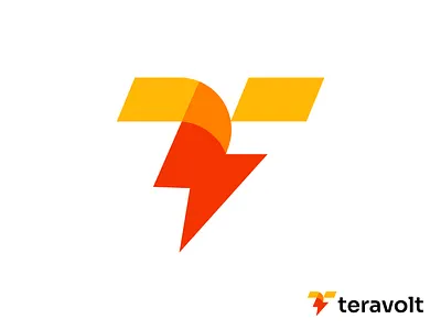 T Letter Logo with Lightning volt for Electric or Energy Company bolt logo brand identity branding energy energy logo letter t logo lightning bolt lightning bolt logo logo logo design power logo t letter logo t logo