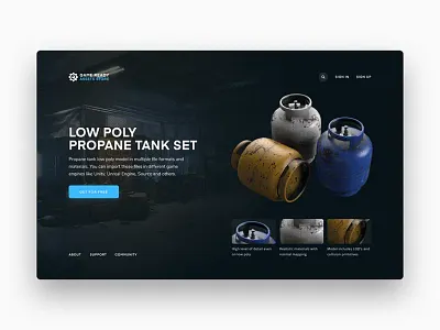 Video game asset store 3d 3d store drylikov e commerce ecommerce games interface low poly model shop store ui ui design user interface design ux web web design web store website