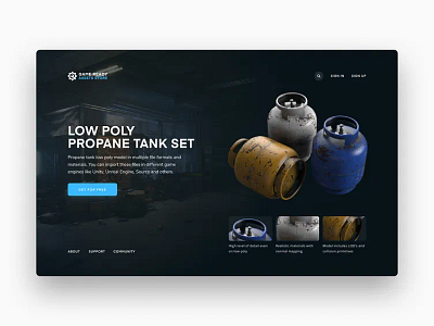 Video game asset store 3d 3d store drylikov e commerce ecommerce games interface low poly model shop store ui ui design user interface design ux web web design web store website