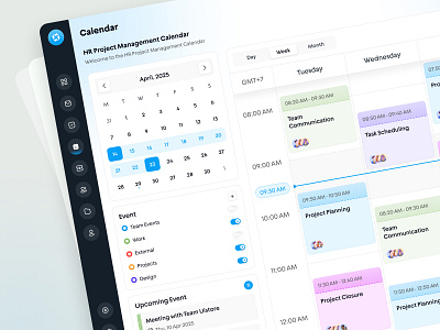 HR Project Management Calendar Design calendar dashboard dashboard design design hr management hr. management project ui ui design uidesign website design
