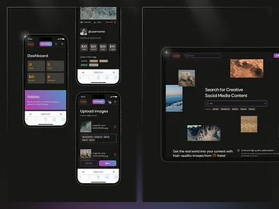 Stock Photo Selling Platform | Marketplace clean design