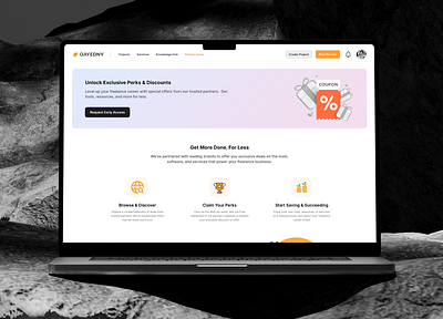 Qayedny l a freelancers platform redeem ui design website
