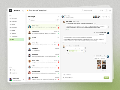Real Estate Management Inbox Design dashboard dashboard design design inbox management real estate real estate management ui ui design uidesign website design