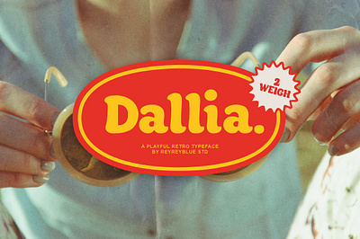 Dallia – A Bold & Playful Retro Typeface with 2 Weights branding cool font font free font retro font typography vintage font