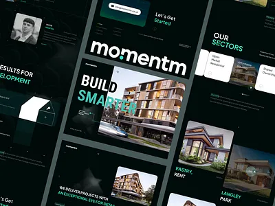 Momentm-Landing Page building construction consultancy dark design graphic design ui uidesign ux uxdesign web webdesign