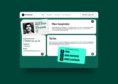 Portfolio. (landing-page) branding graphic design ui