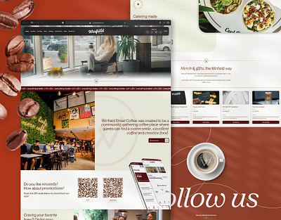 Winfield Street Coffee - Web Development coffee landing page coffee shop website design coffee website css figma html institutional website java script ui ux web design website wordpress