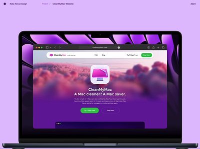 CleanMyMac New Website app design desktop figma laptop logo ui visual design website