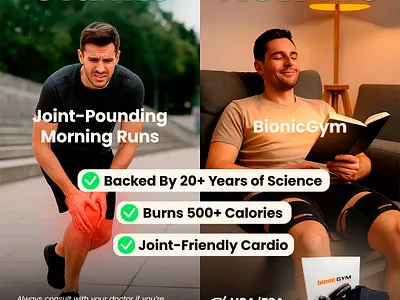 Before vs After Campaign - Static Ads on Meta (Old Me vs New Me) ads creative ecommerce facebook ads fitness graphic design static ads static ads ecommerce