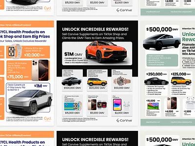 Flyers for a GMV (Gross Merchandise Value) campaign flyer gmv graphic design