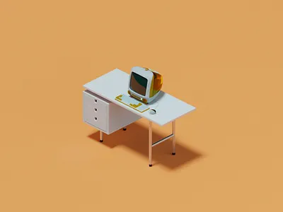 Yuzu iMac g3 blender3d game art graphic design illustration