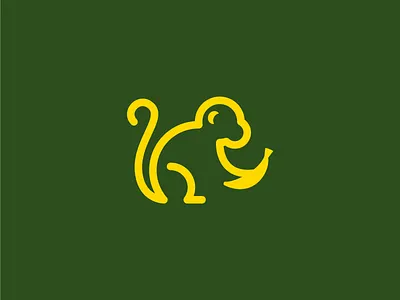 Minimal Monkey Logo animal logo ape banana chimp chimpanzee jungle logo minimal minimalist modern logo monkey monkey holding banana monkey logo pictorial mark simple logo