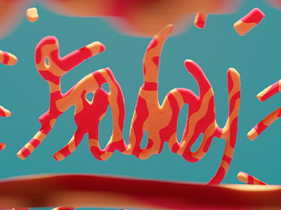 3D Type - Friday! 3d graphic design illustration typography