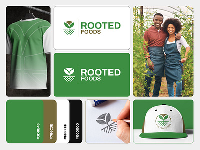 Rooted Foods Logo Design agricultural brand identity brand identity branding business branding clean green logo corporate branding creative agency dribbble logo inspiration eco product logo ethical farming logo green food logo hand drawn logo concept minimalist farm logo modern farming visual identity natural foods branding nature inspired brand identity organic food branding root symbol logo sustainable logo design wellness food design