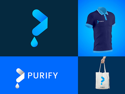 Purify - Logo design - Branding - Brand identity app icon app logo brand identity branding custom logo customlogodesign design graphic design icon illustration letter p logo logo design logomrk logotype mark p logo purify symbol visualidentity