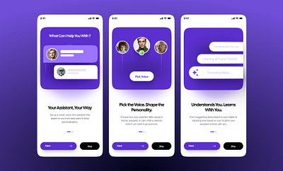 AI Assistant App Design - UI ai app app design apple ui ux