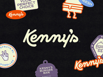 RB028 branding burger character food graphic design illustration lettering logo restaurant shakes stickers type