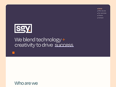 Landing page for a Creative agency design landing page ui web website