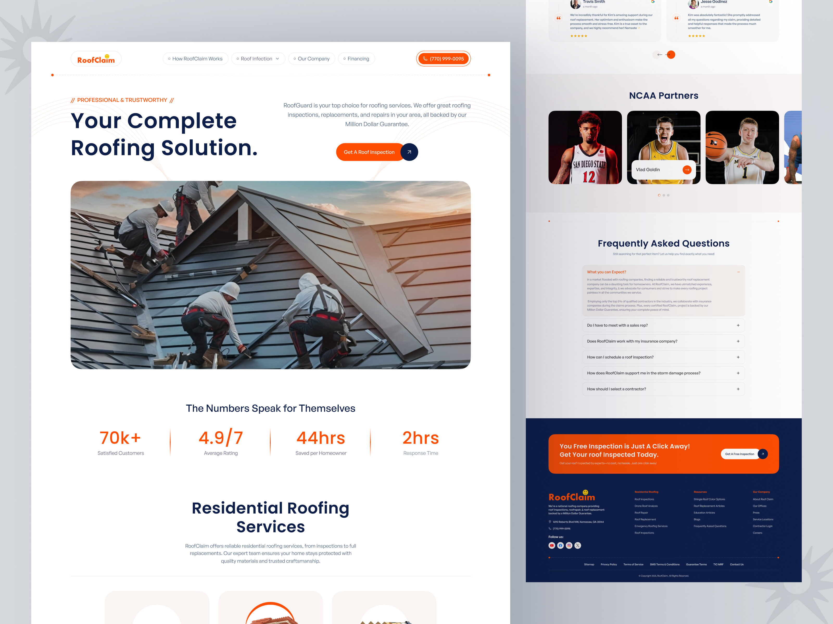 Example of Roofing Website Design || Wix Website
