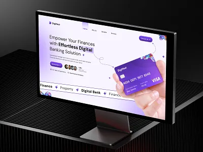 Modern Digital Banking Website Design 💳✨ 3d animation branding graphic design logo motion graphics ui