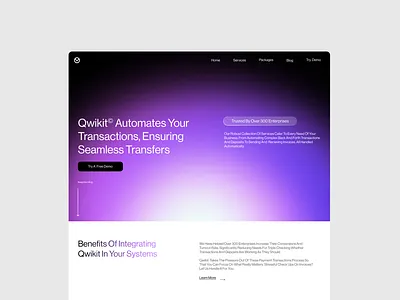 Qwikit Website Landing Page branding landing page logo ui uiux design webdesign