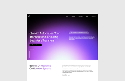 Qwikit Website Landing Page branding landing page logo ui uiux design webdesign